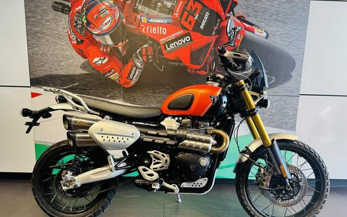 2024 Triumph Scrambler 1200 XE Baja Orange Phantom Black