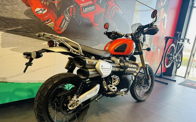 2024 Triumph Scrambler 1200 XE Baja Orange Phantom Black