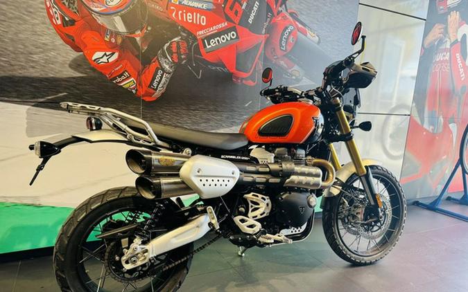 2024 Triumph Scrambler 1200 XE Baja Orange Phantom Black