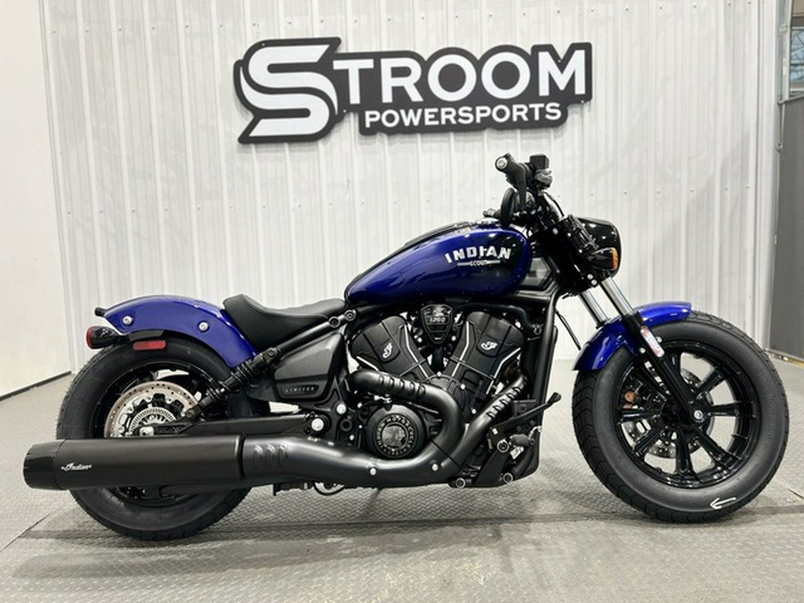 2025 Indian Scout Bobber Limited +Tech Spirit Blue Metallic