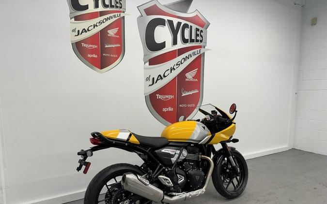 2026 Triumph Thruxton 400 Metallic Racing Yellow / Aluminium Si