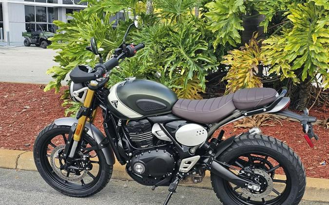 2025 TRIUMPH Scrambler 400 X Matte Khaki Green / Fusion White