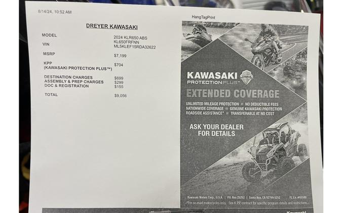 2024 Kawasaki KLR650 ABS