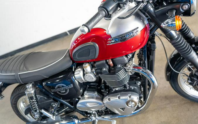 2026 Triumph Bonneville T120 Aluminum Silver/Cranberry Red