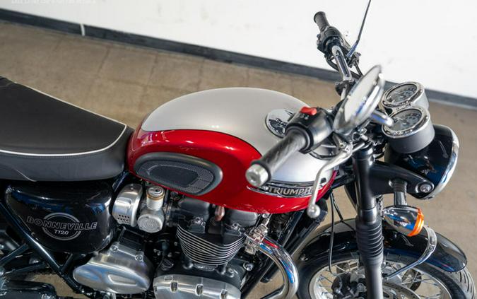 2026 Triumph Bonneville T120 Aluminum Silver/Cranberry Red