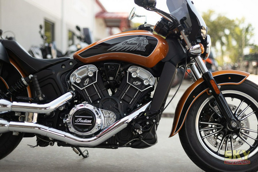 2023 Indian Scout ABS Icon Riot Orange MetallicBlack Metalli