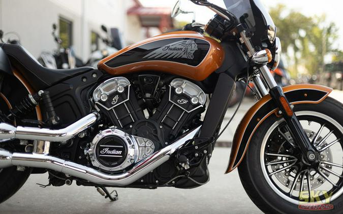 2023 Indian Scout ABS Icon Riot Orange MetallicBlack Metalli