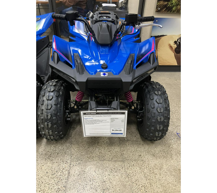 2024 Polaris Industries OUTLAW 70 EFI VELOCITY BLUE / FIERCE FUSCIA