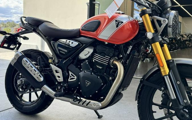 2026 Triumph Scrambler 400 X Baja OrangeAluminium