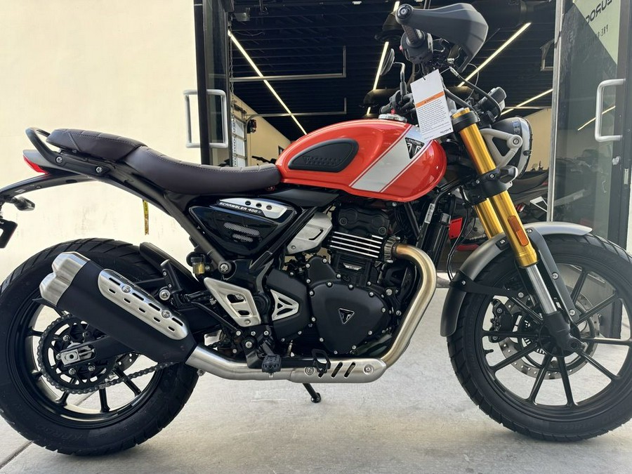 2026 Triumph Scrambler 400 X Baja Orange/Aluminium
