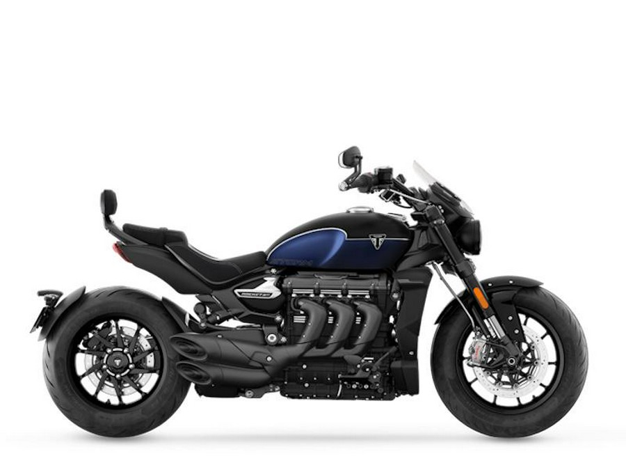 2025 Triumph Rocket 3 Storm GT Matte Sapphire Black and Satin Pacific Blue