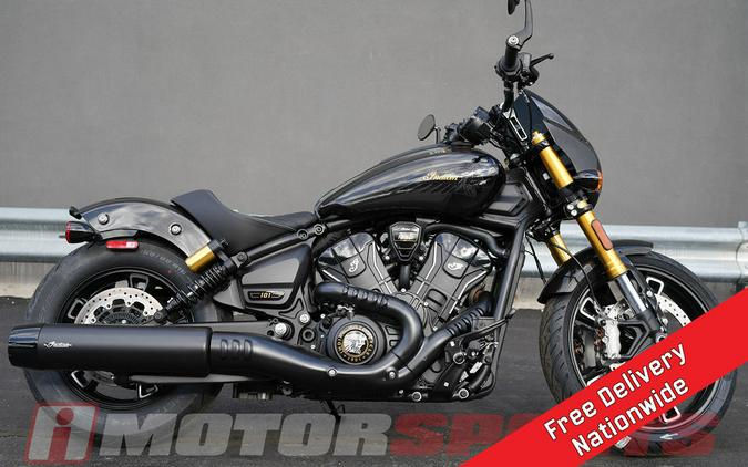2026 Indian Motorcycle 101 Scout Black Crystal with Super Graphite