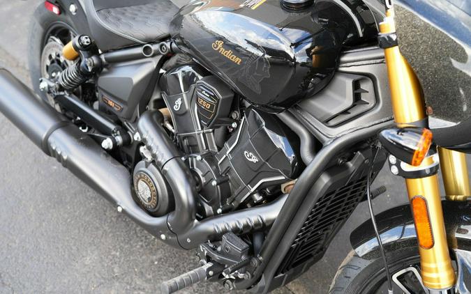 2026 Indian Motorcycle 101 Scout Black Crystal with Super Graphite
