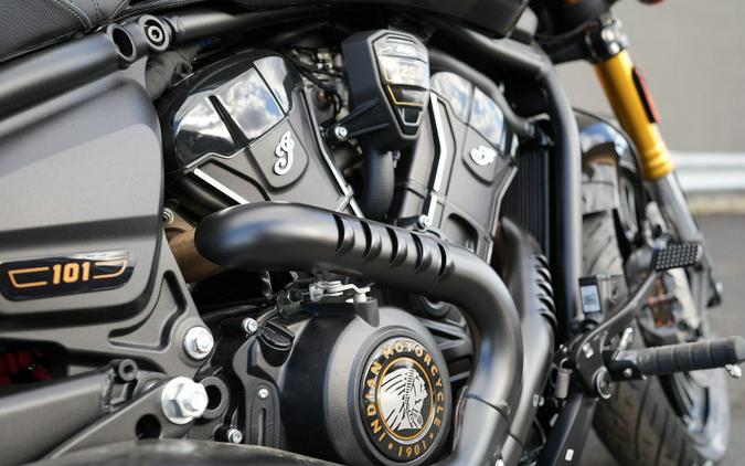 2026 Indian Motorcycle 101 Scout Black Crystal with Super Graphite