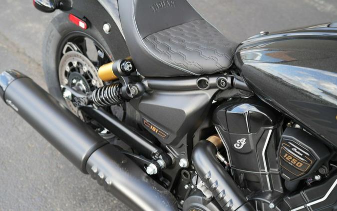 2026 Indian Motorcycle 101 Scout Black Crystal with Super Graphite