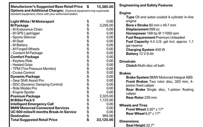 2026 BMW Motorrad S 1000 R | $750 Cash Rebate