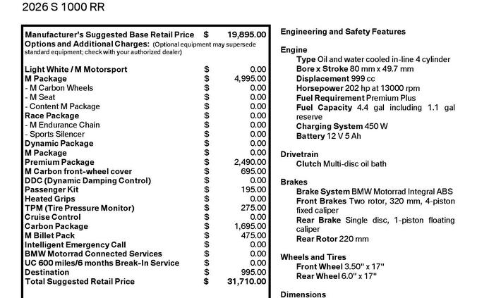 2026 BMW S 1000 RR