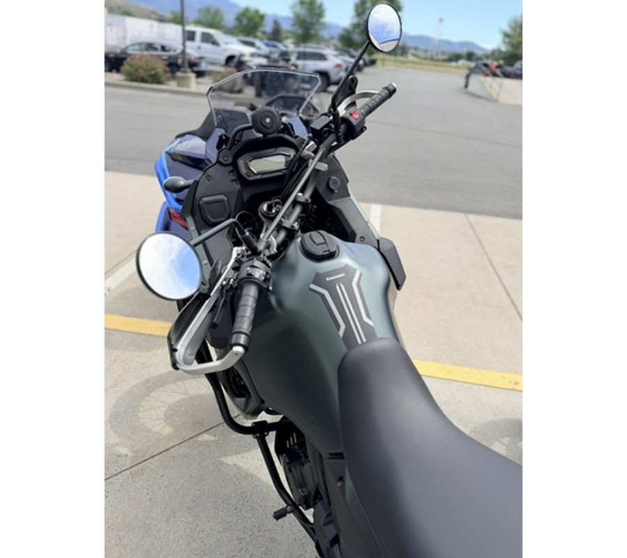 2025 Kawasaki KLR650 S Metallic Matte Old School Green ABS
