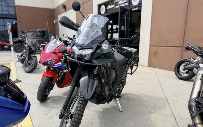 2025 Kawasaki KLR650 S Metallic Matte Old School Green ABS