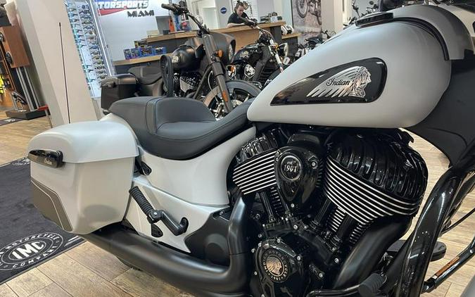 2024 Indian Motorcycle® Chieftain® Dark Horse® Ghost White Metallic Smoke