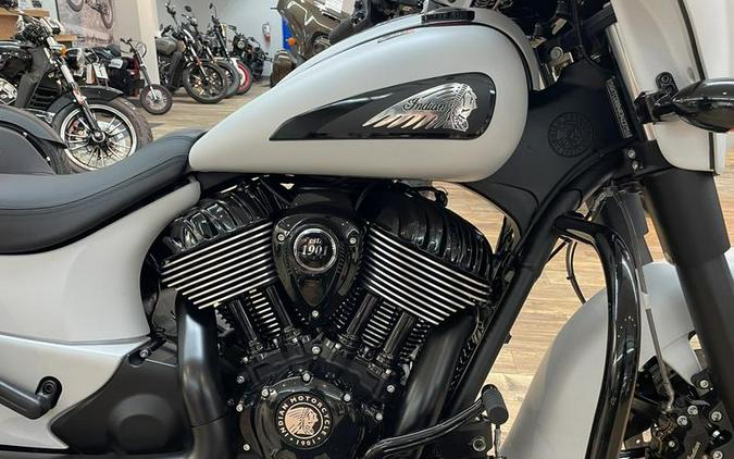 2024 Indian Motorcycle® Chieftain® Dark Horse® Ghost White Metallic Smoke