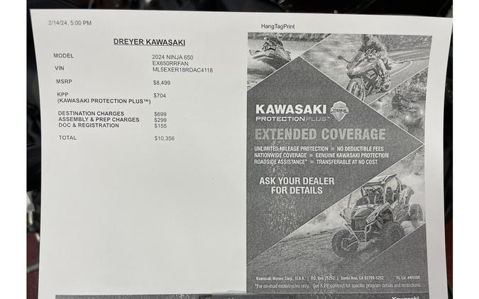2024 Kawasaki NINJA 650