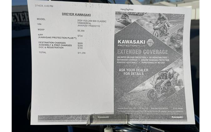 2024 Kawasaki VULCAN 900 CLASSIC