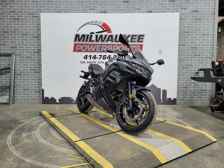 2024 Kawasaki Ninja 650 Metallic Matte Dark GrayMetallic Spark