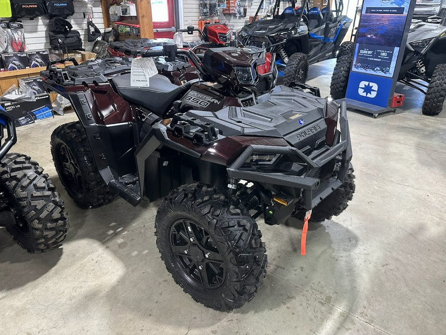 2024 Polaris Industries Sportsman 850 Ultimate Trail. Factory winch, bumpers, LED lights and 78HP!