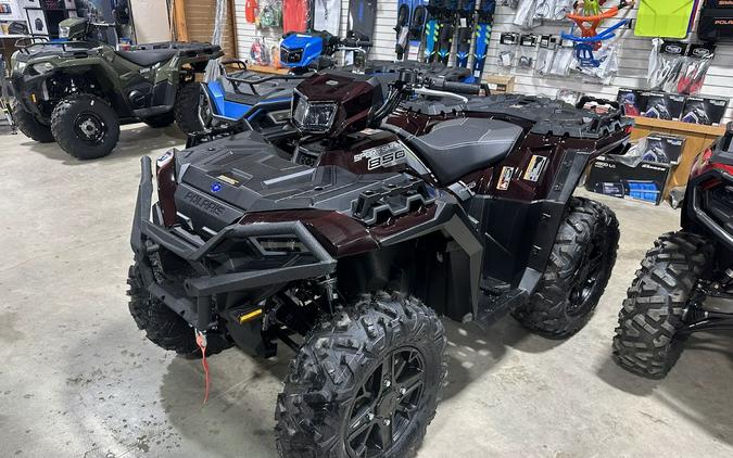 2024 Polaris Industries Sportsman 850 Ultimate Trail. Factory winch, bumpers, LED lights and 78HP!