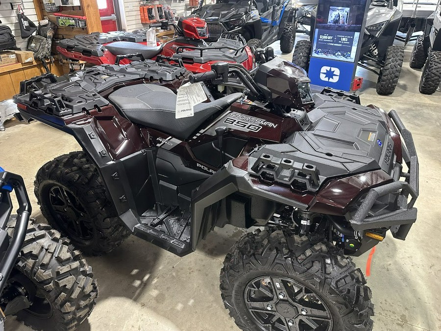 2024 Polaris Industries Sportsman 850 Ultimate Trail. Factory winch, bumpers, LED lights and 78HP!