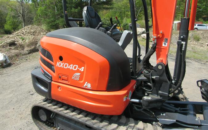 2022 Kubota KX 040-4 OPEN CAB WITH THUMB AND ANGLE BLADE