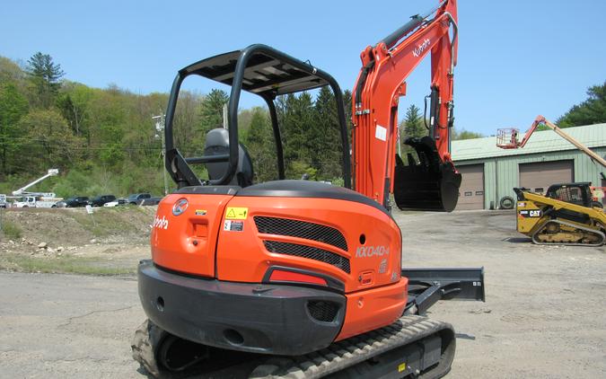 2022 Kubota KX 040-4 OPEN CAB WITH THUMB AND ANGLE BLADE