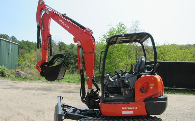 2022 Kubota KX 040-4 OPEN CAB WITH THUMB AND ANGLE BLADE