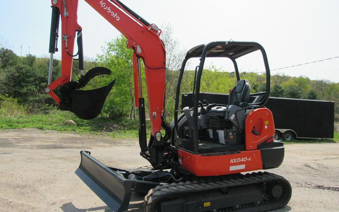 2022 Kubota KX 040-4 OPEN CAB WITH THUMB AND ANGLE BLADE