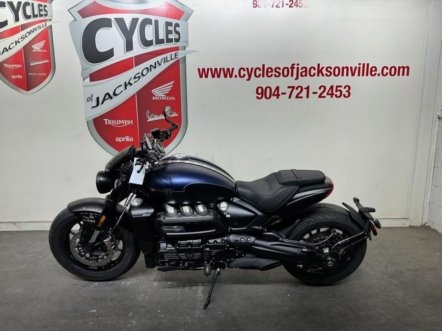 2025 Triumph Rocket 3 Storm R Satin Pacific Blue and Matte Sapphire Black