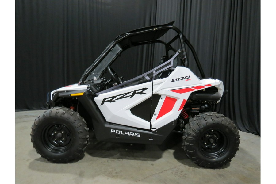 2022 Polaris RZR 200 EFI White Lightning/Indy Red