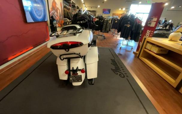 2024 Indian Motorcycle® Pursuit® Dark Horse® w/PowerBand Audio Pkg Icon Ghost White Metallic Smoke