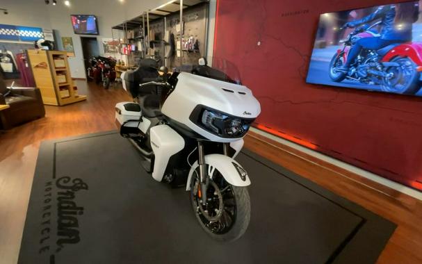 2024 Indian Motorcycle® Pursuit® Dark Horse® w/PowerBand Audio Pkg Icon Ghost White Metallic Smoke