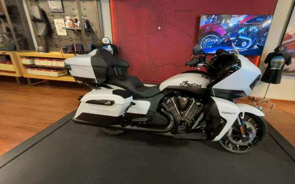 2024 Indian Motorcycle® Pursuit® Dark Horse® w/PowerBand Audio Pkg Icon Ghost White Metallic Smoke