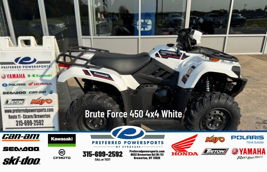 2025 Kawasaki Brute Force 450 4x4 White