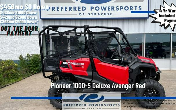 2024 Honda Pioneer 1000-5 Deluxe Avenger Red