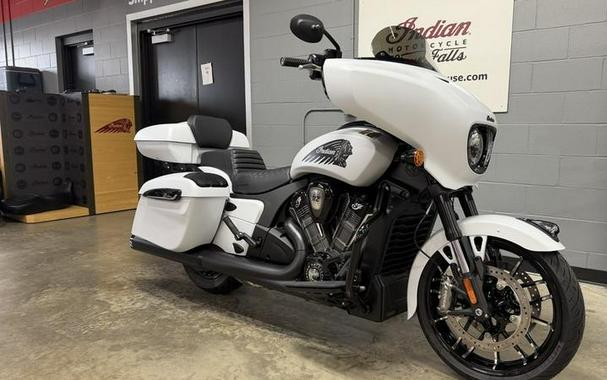 2025 Indian Motorcycle® Chieftain® PowerPlus Dark Horse® 112 w/PowerBand Ghost White Metallic Smoke