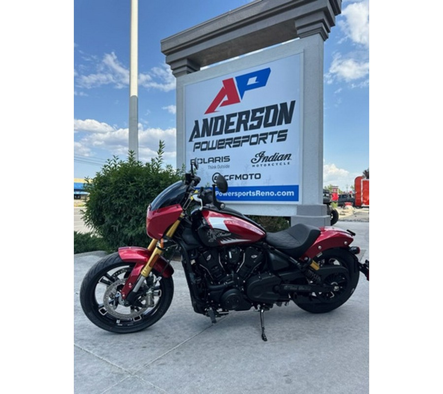 2025 Indian 101 Scout Sunset Red Metallic With Graphics