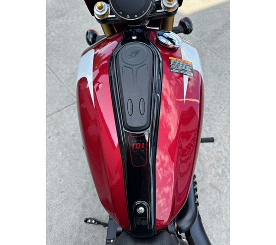 2025 Indian 101 Scout Sunset Red Metallic With Graphics