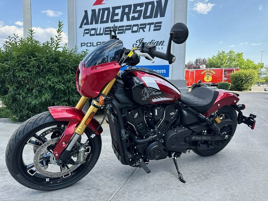 2025 Indian 101 Scout Sunset Red Metallic With Graphics
