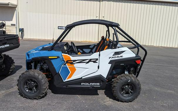 New 2024 POLARIS RZR TRAIL S ULTIMATE STORM BLUE AND WHITE LIGHTNING