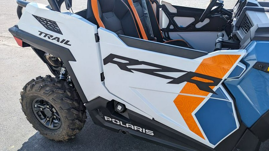 New 2024 POLARIS RZR TRAIL S ULTIMATE STORM BLUE AND WHITE LIGHTNING