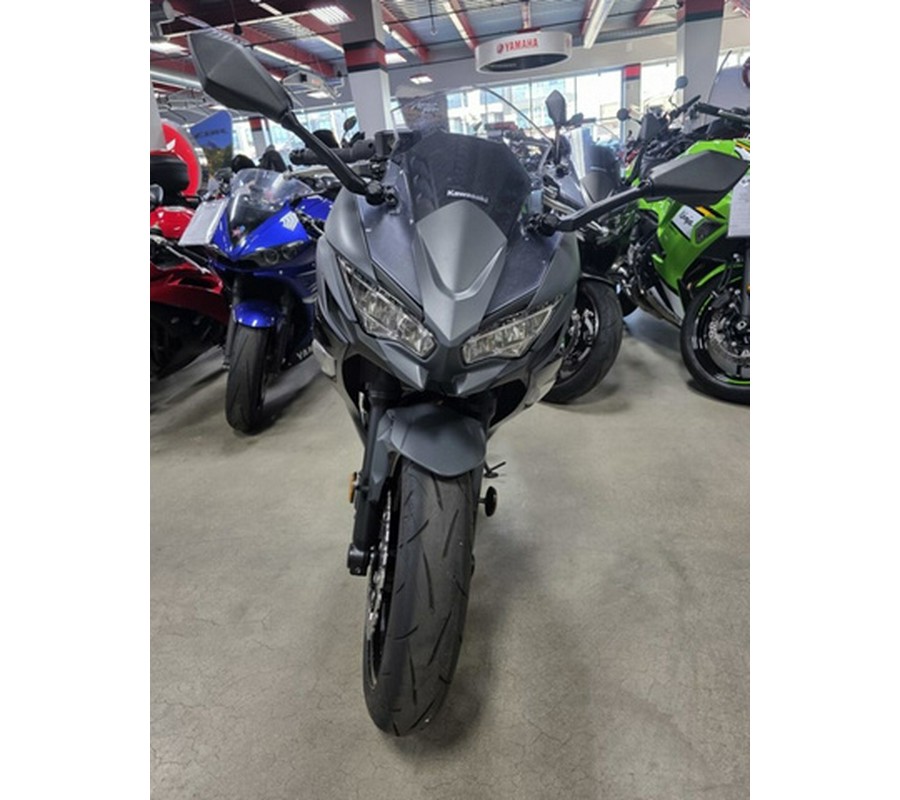 2024 Kawasaki Ninja 650 Metallic Matte Dark GrayMetallic Spark