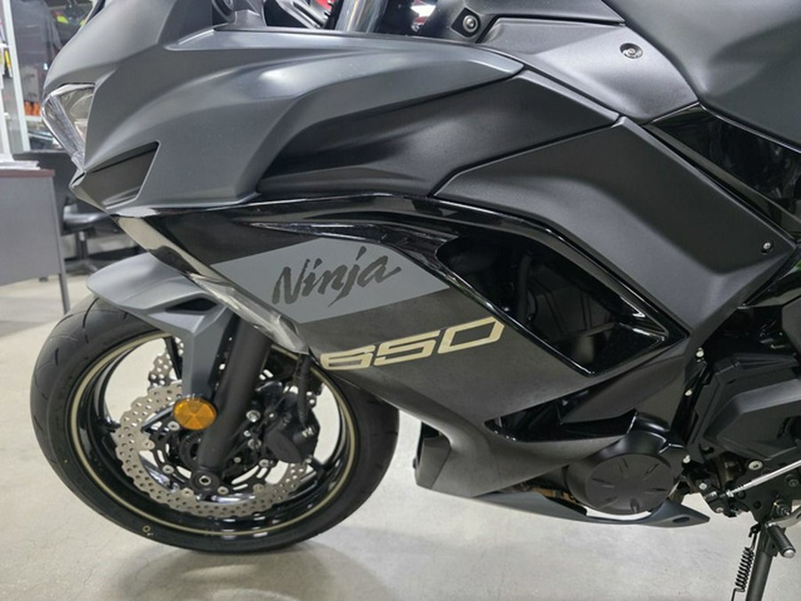 2024 Kawasaki Ninja 650 Metallic Matte Dark GrayMetallic Spark
